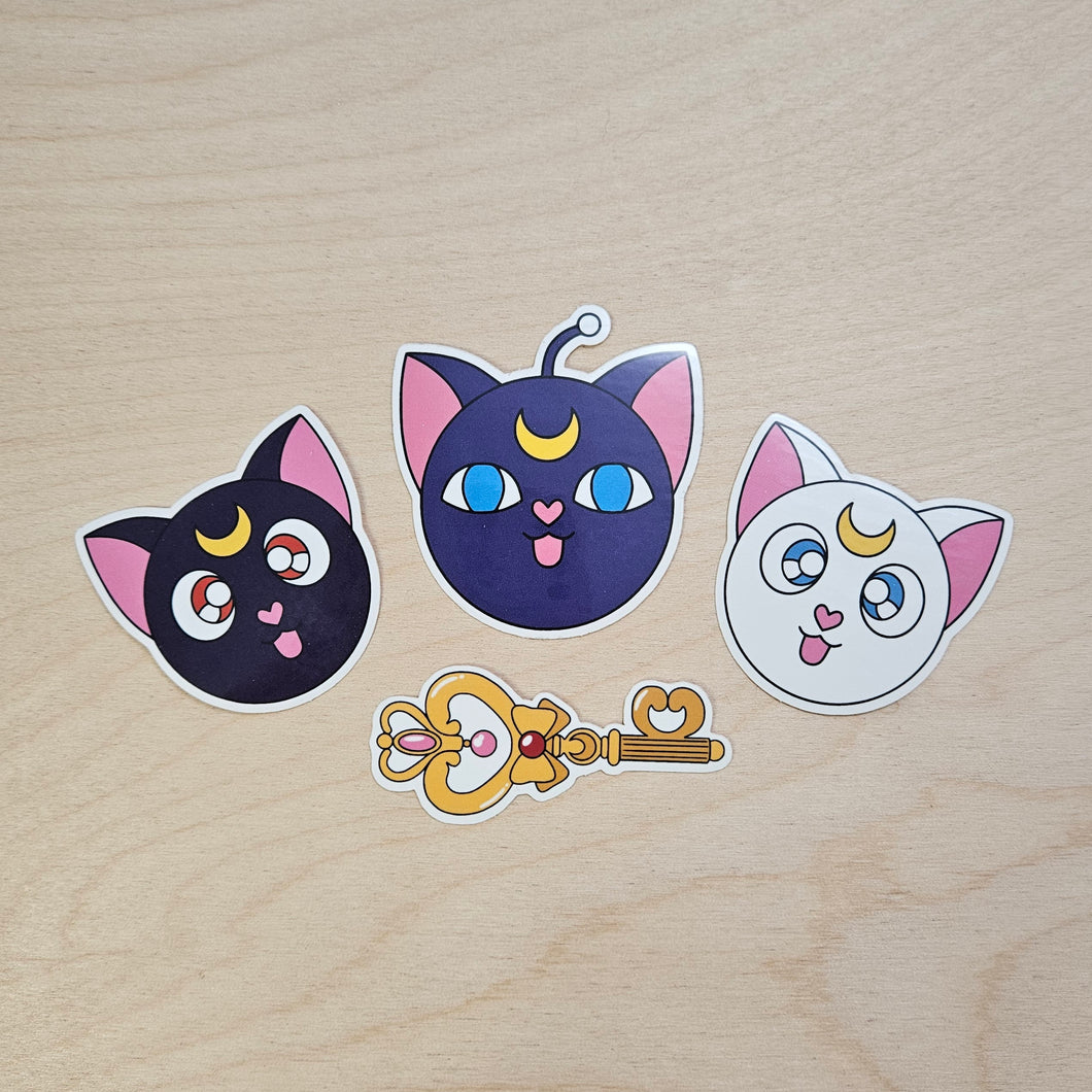 Sailor Cats Stickers // Sailor Moon Fanart