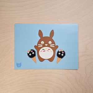 Ghibli Sweets Postcard Print // Ghibli Fanart
