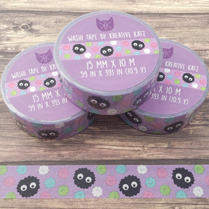 Lavender Soot Sprite Washi Tape // Stationary // Planner // Decorative Tape